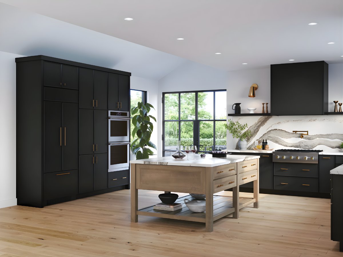 Modern black kitchen remodel — Advanced Cabinetry Inc.